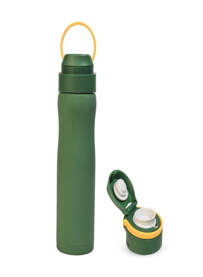 Headway by rabitat Oslo Thermos Water Bottle with Infuser Meridian Green 750 ml | 2 Years Brand Warranty | Triple Layer Vacuum Insulated Flask | Hot and Cold Steel Water Bottle | ISI Certified - Image 1